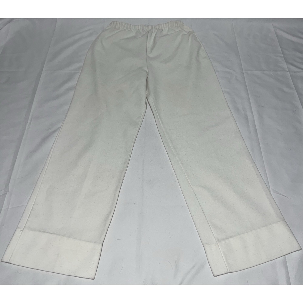 Vintage 80's ILGWU Women's Size 14 Trousers Polyester White Style 1990 Pants USA - Picture 2 of 6